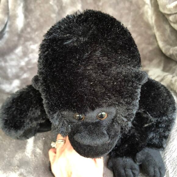 Destination Nation Gorilla Plush Toy Bean Bottom Black Ape Stuffed Animal Monkey - Picture 8 of 10